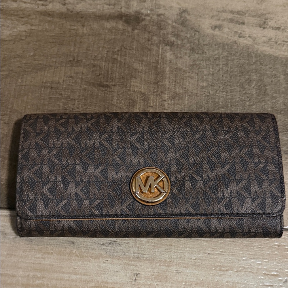 Michael Kors Dark Brown Monogram Wallet